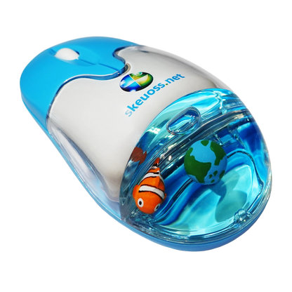 Skeuoss Frutiger Aero Aqua Liquid Mouse - Clear Blue